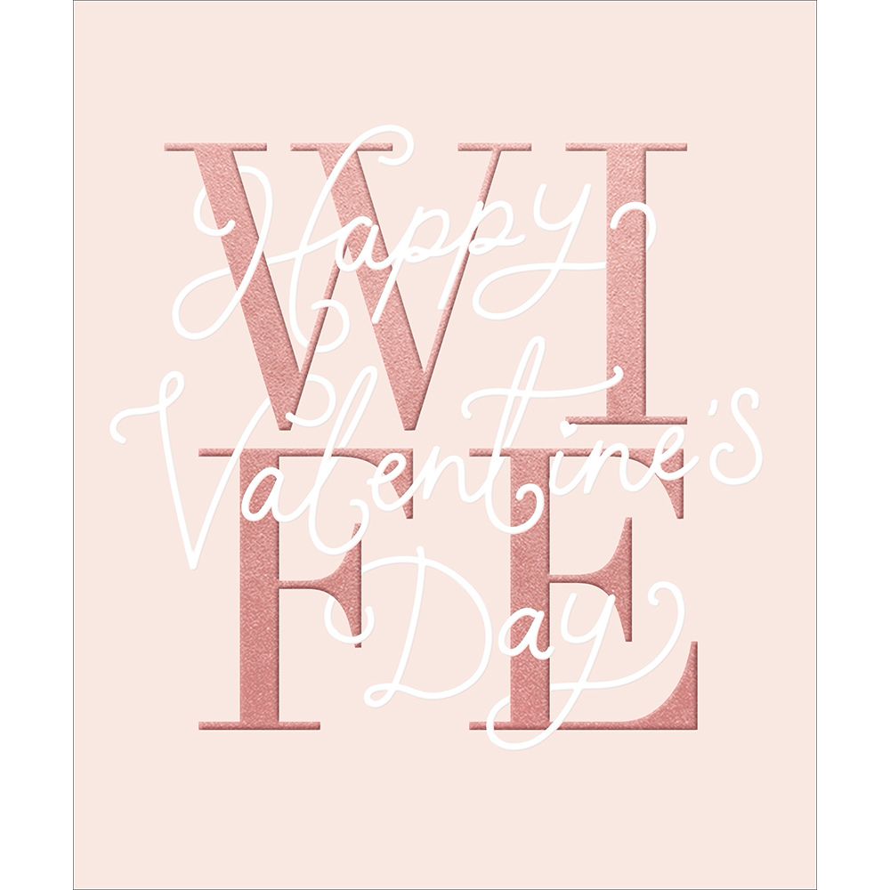 Woodmansterne Wife Layered Text Valentine's Day Card