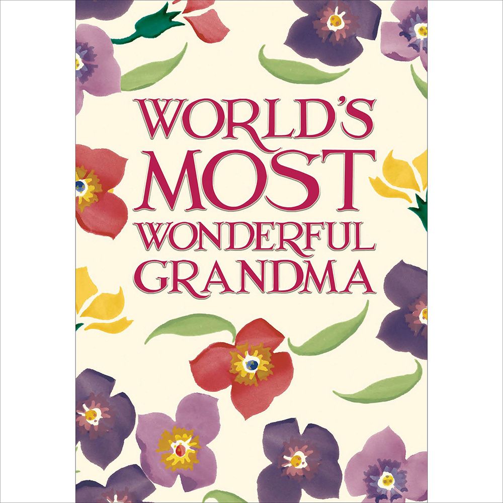 Woodmansterne Wonderful Grandma Floral Birthday Card - Old Railway Line Garden Centre