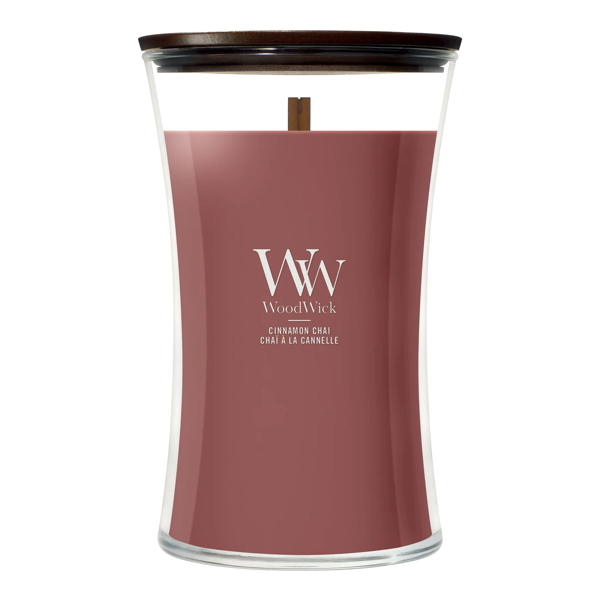 Wood Wick Cinnamon Chai Large Hourglass Candle