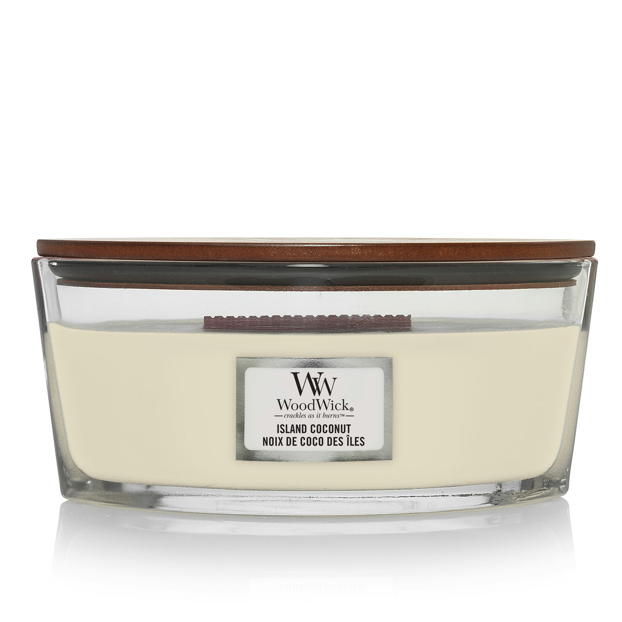 Wood Wick Island Coconut Ellipse Candle