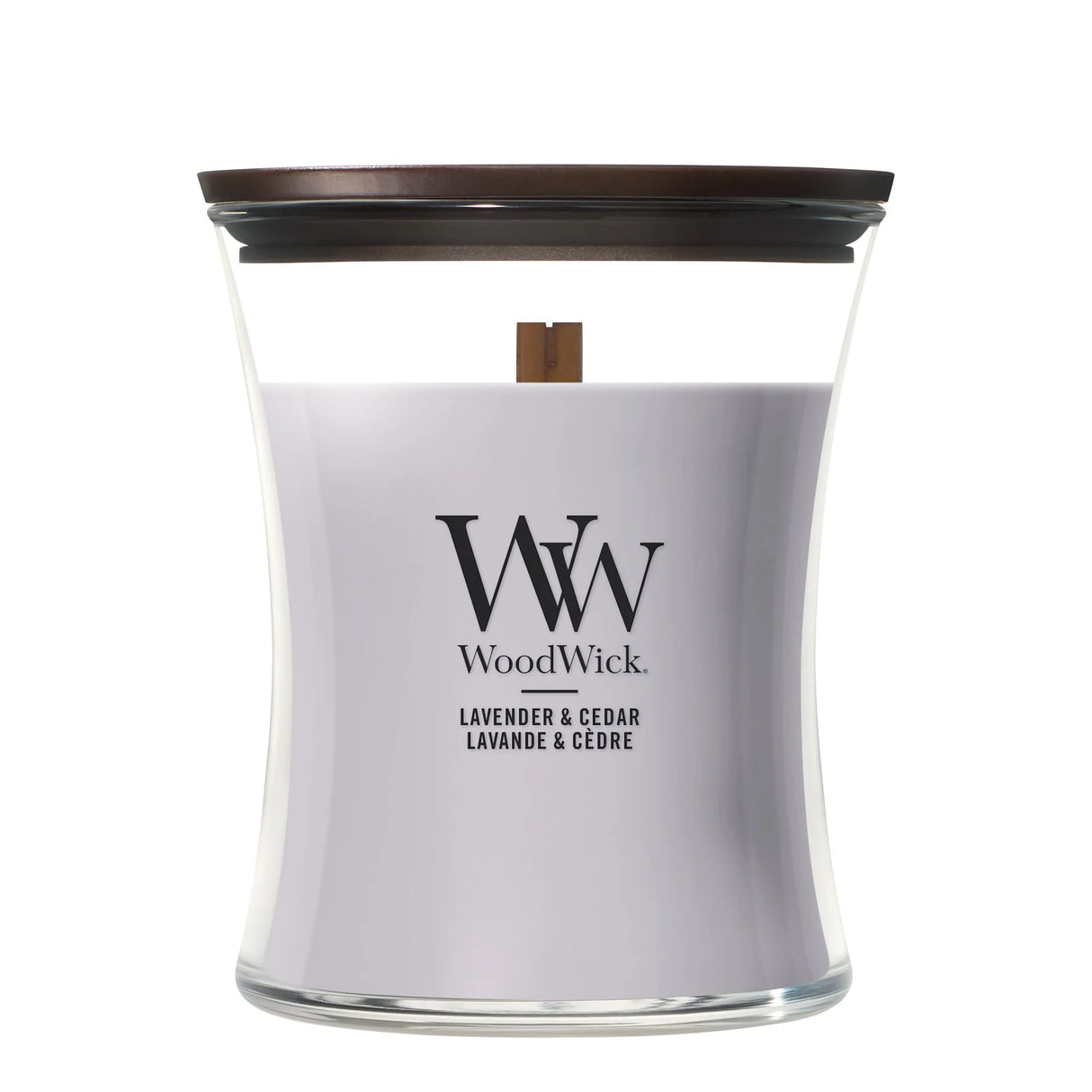 Wood Wick Lavender & Cedar Medium Hourglass Candle