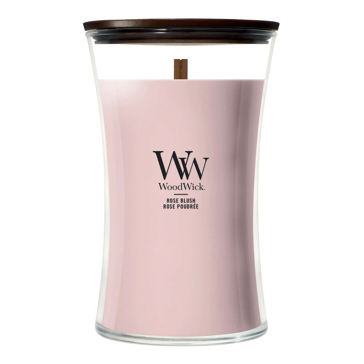 Wood Wick Rose Blush Large Hourglass Candle