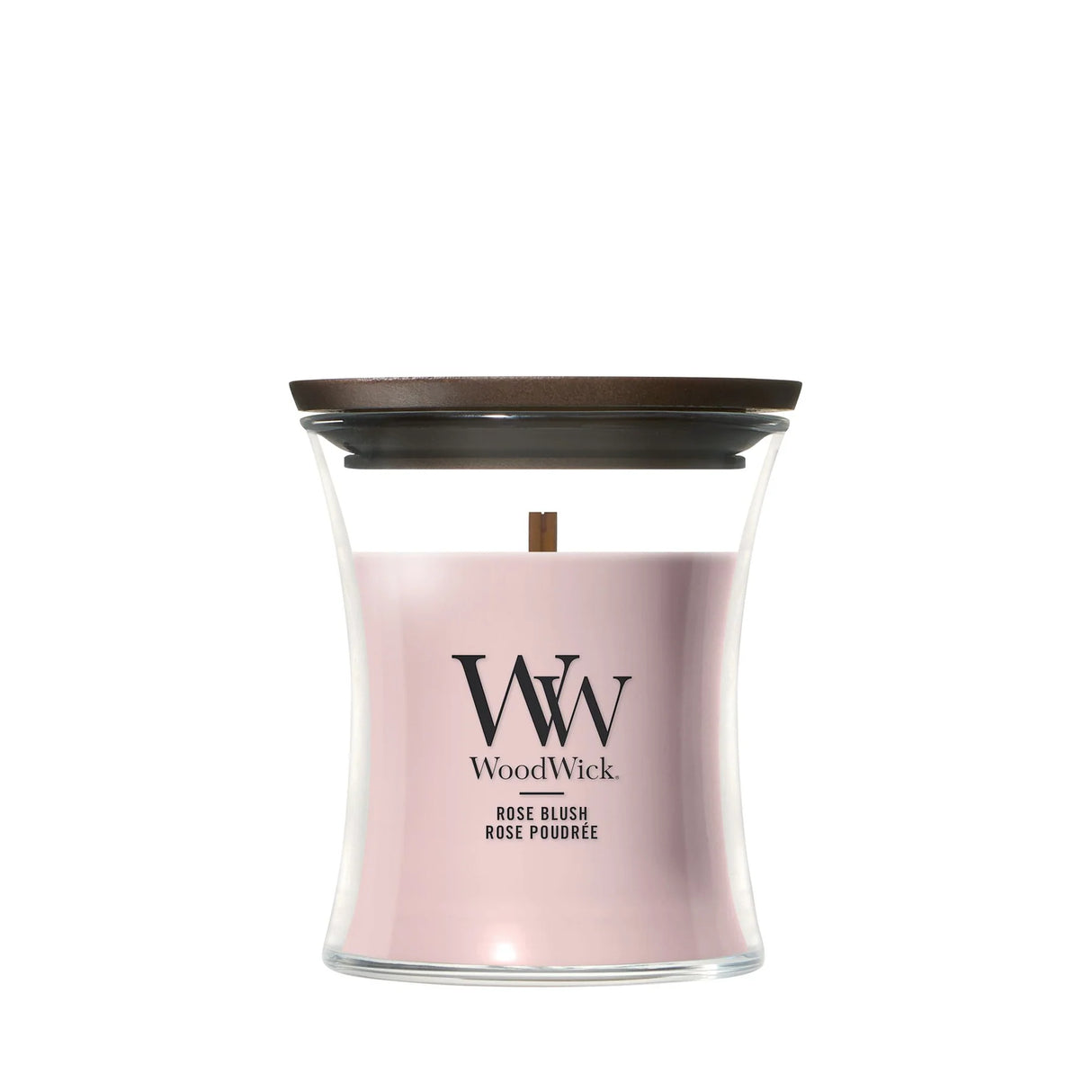 Wood Wick Rose Blush Mini Hourglass Candle