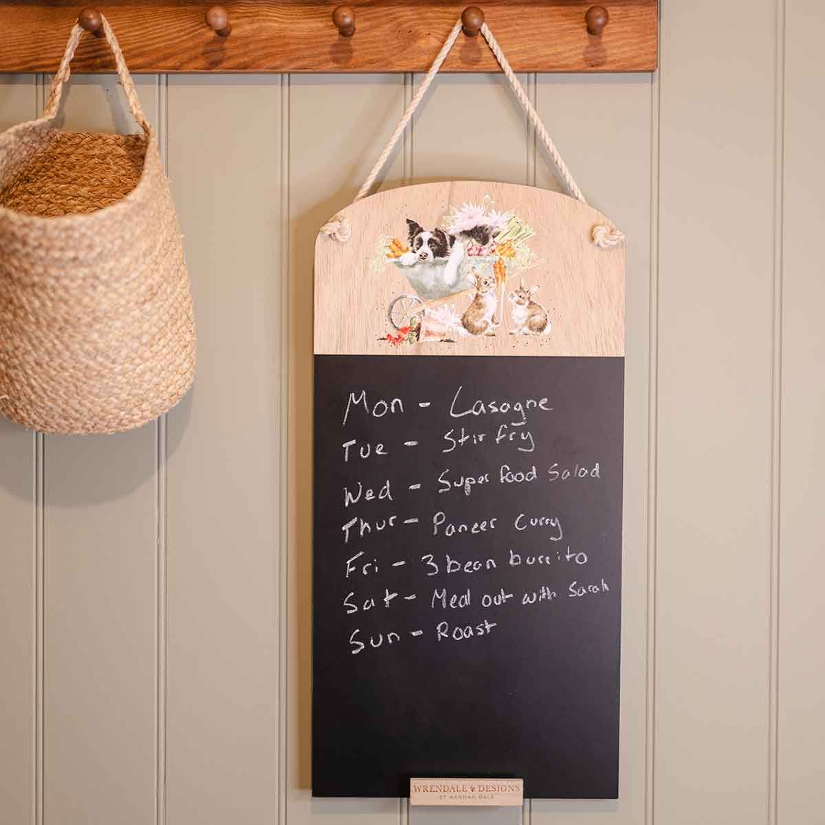 Wrendale 50cm 'Sleeping on the Job' Border Collie Chalkboard