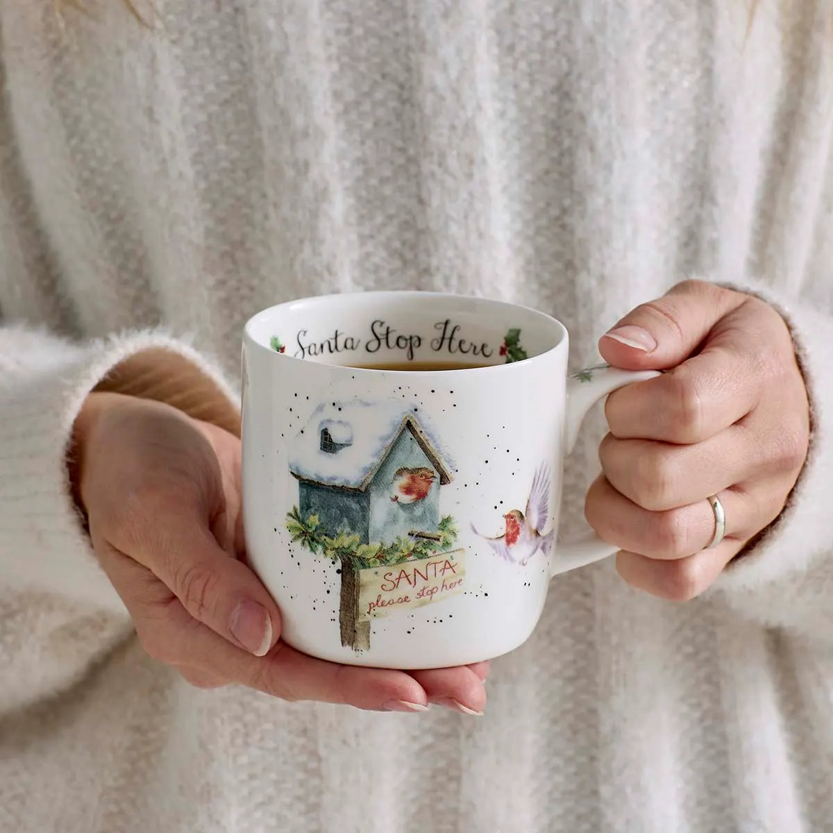 Wrendale Designs 310ml Santa Stop Here Mug