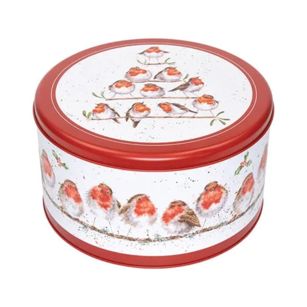 Wrendale 'Rockin Robins' Christmas Round Tin