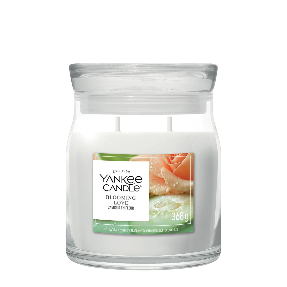 Yankee Candle 368g Blooming Love Medium Jar Candle - Old Railway Line Garden Centre