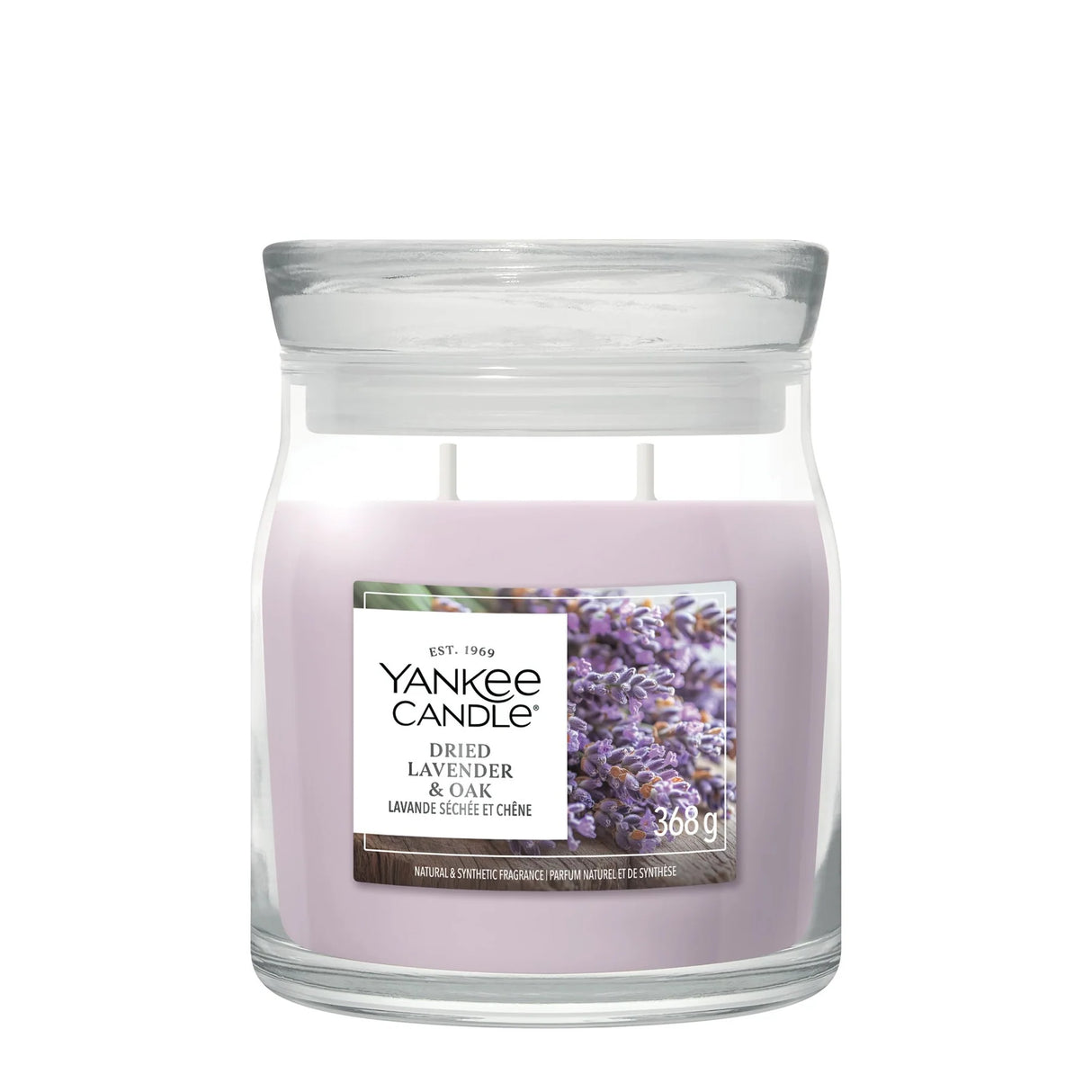 Yankee Candle 368g Dried Lavender & Oak Medium Jar Candle