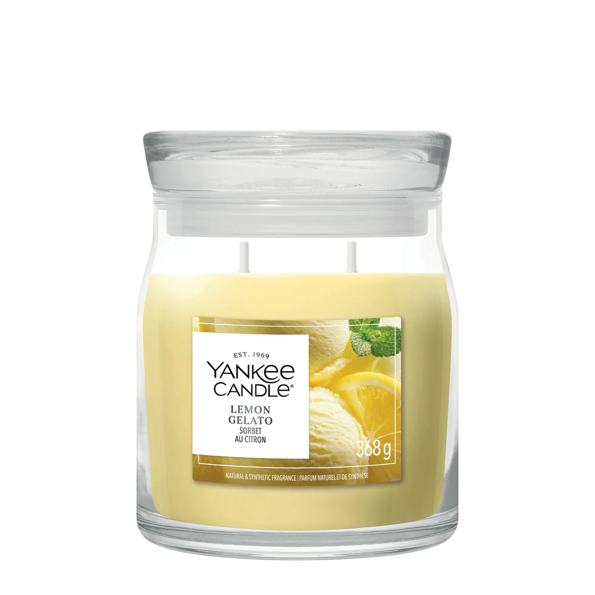 Yankee Candle 368g Lemon Gelato Medium Jar Candle