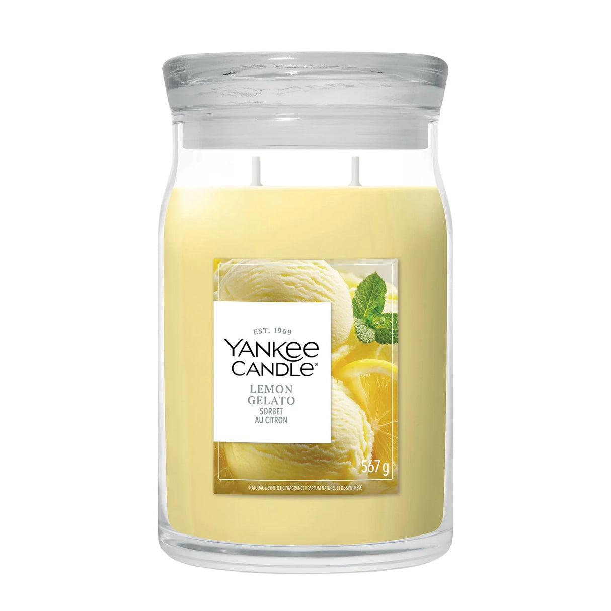 Yankee Candle 567g Lemon Gelato Large Jar Candle
