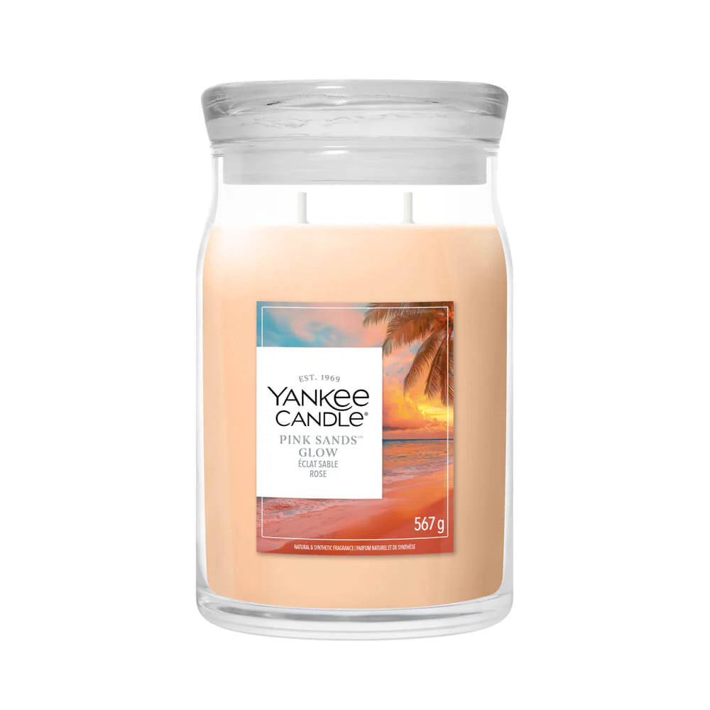 Yankee Candle 567g Pink Sands Glow Large Jar Candle