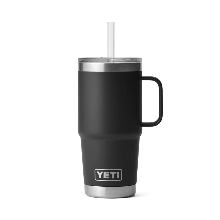 Yeti 739ml Black 25oz Rambler Straw Mug - 70000001924 - Old Railway Line Garden Centre