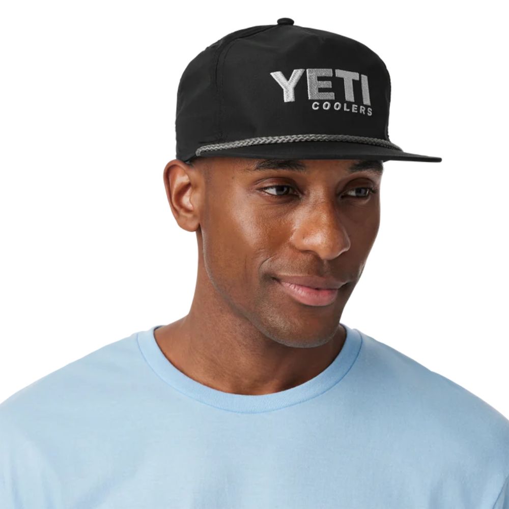 Yeti Mid Pro Flat Brim Rope Hat - Black