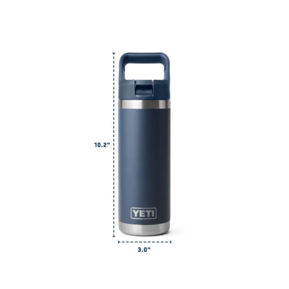 Yeti Rambler 18oz (532ml) Bottle with Colour-Matched Straw Cap - Royal Blue