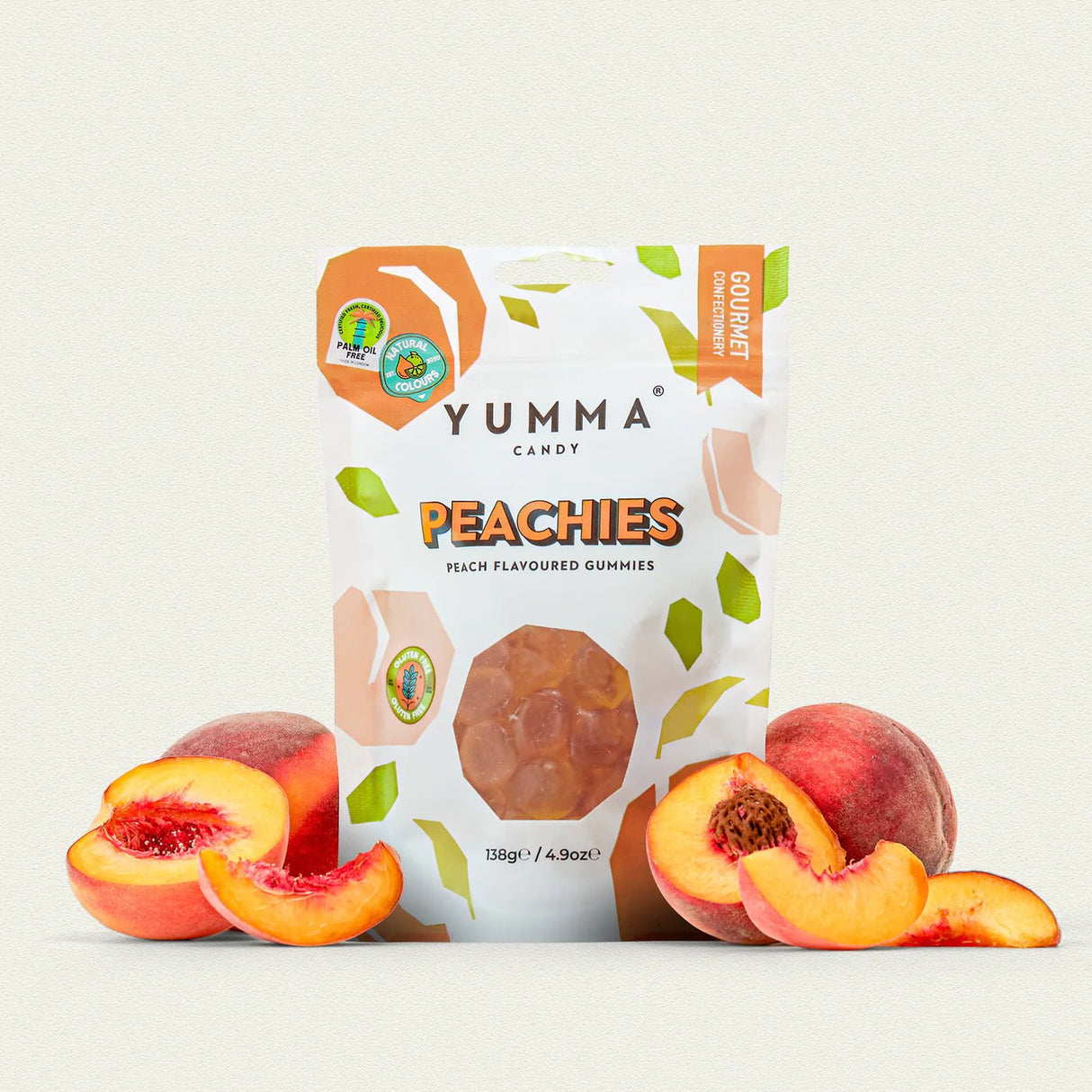 Yumma Candy 138g Peachies (Peach Gummies) - Old Railway Line Garden Centre