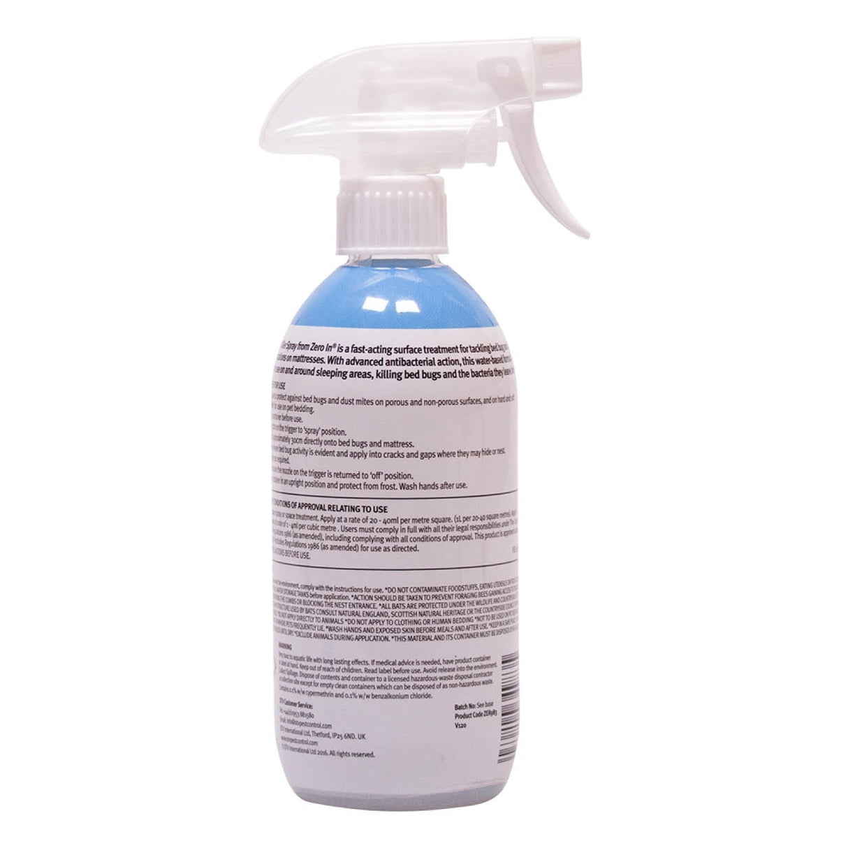 Zero In 500ml Bed Bug & Dust Mite Killer Spray - Old Railway Line Garden Centre