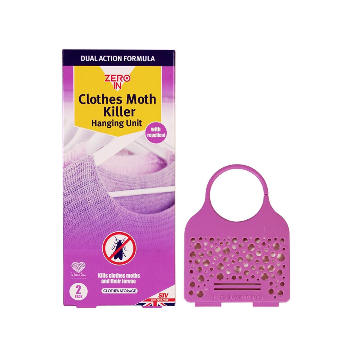 Zero In Clothes Moth Killer Hanging Unit (Twinpack) - Old Railway Line Garden Centre