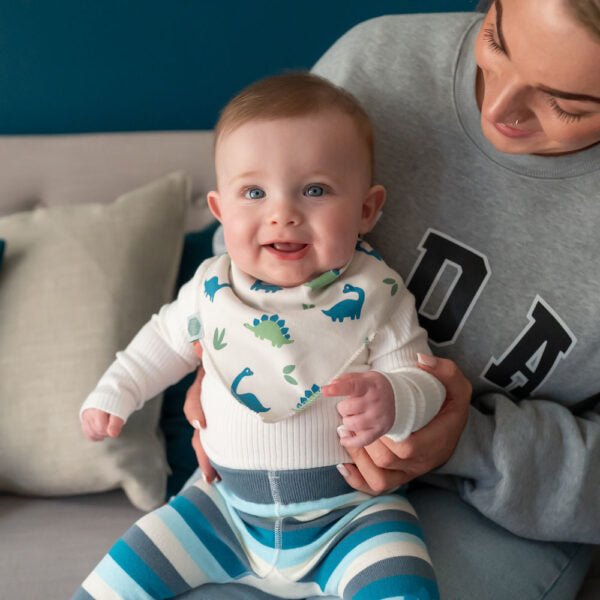 Ziggle Baby Dino Print Bib - Old Railway Line Garden Centre