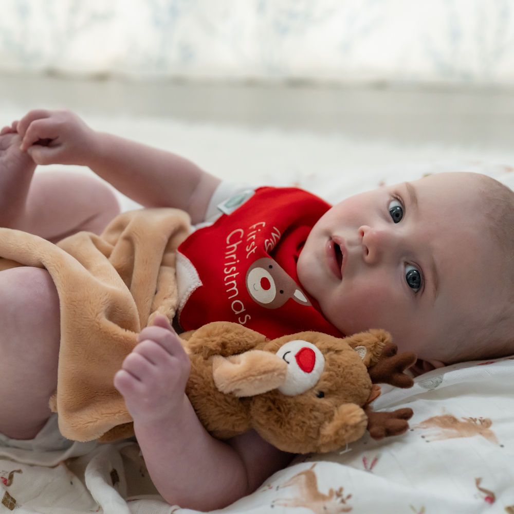 Ziggle Baby Reindeer Christmas Comforter Blanket