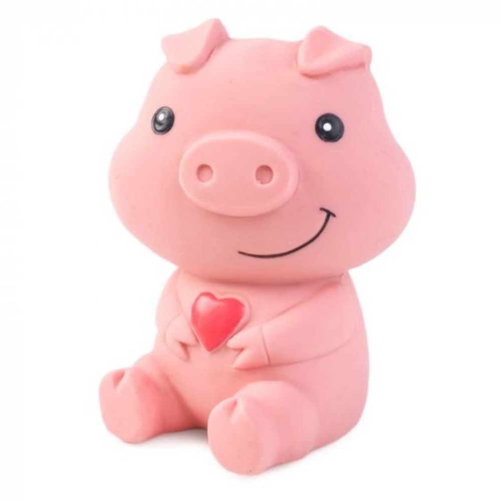 Zoon 12cm Latex Squeaky Piggie Dog Toy