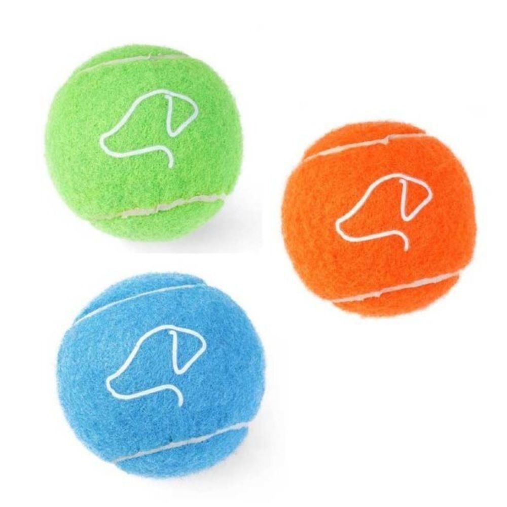 Zoon 6.5cm Squeaky Pooch Tennis Balls - 3 Pack - Old Railway Line Garden Centre