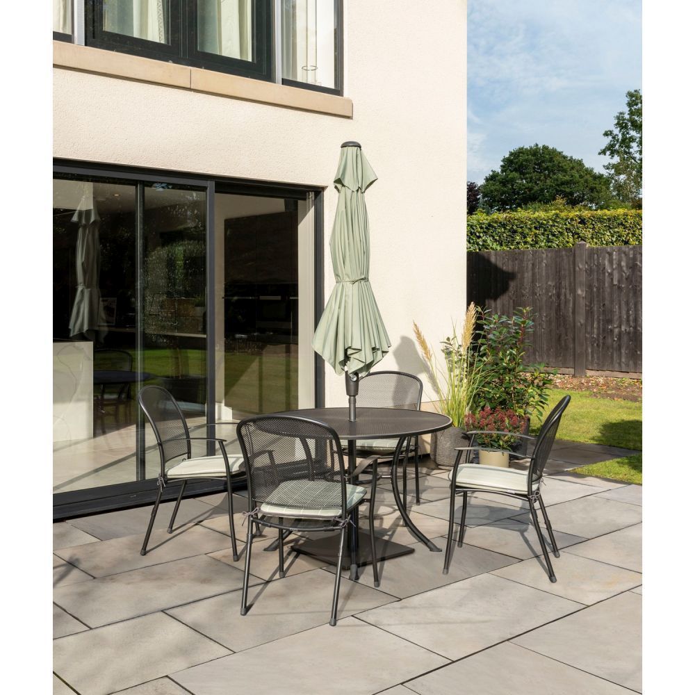 Kettler Caredo 4-Seater Metal Dining Set - Sage