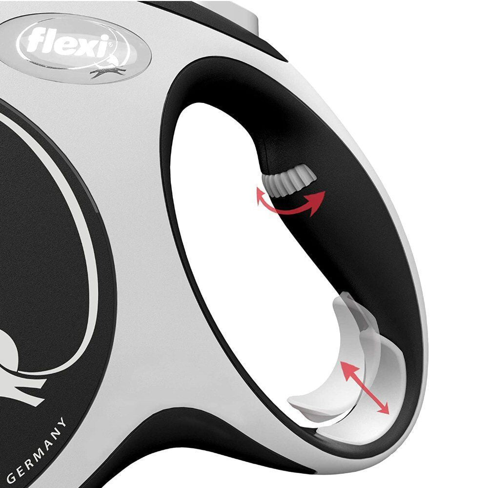 Flexi Black New Comfort Tape Retractable Dog Lead