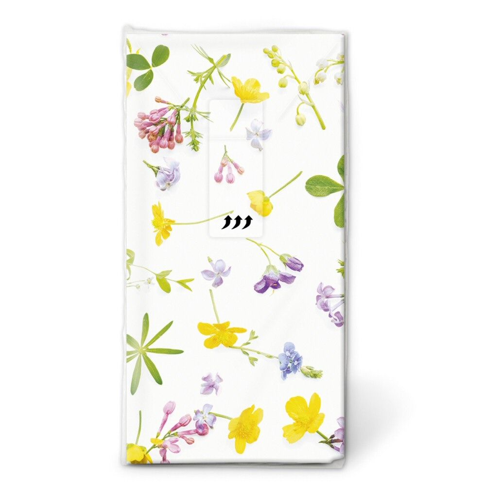 N.J Products Scattered Flowers Hanky (Pack of 10)