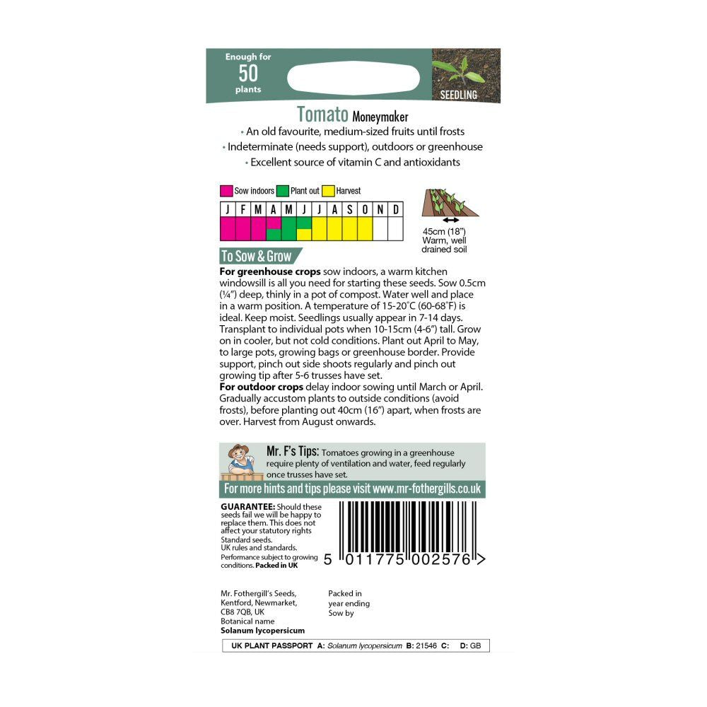 Mr Fothergill's Tomato Moneymaker Seeds