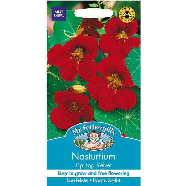 Mr Fothergill's Nasturtium Tip Top Velvet Seeds