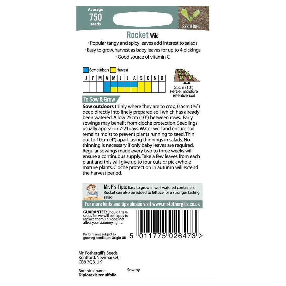 Mr Fothergill's Rocket Wild Seeds