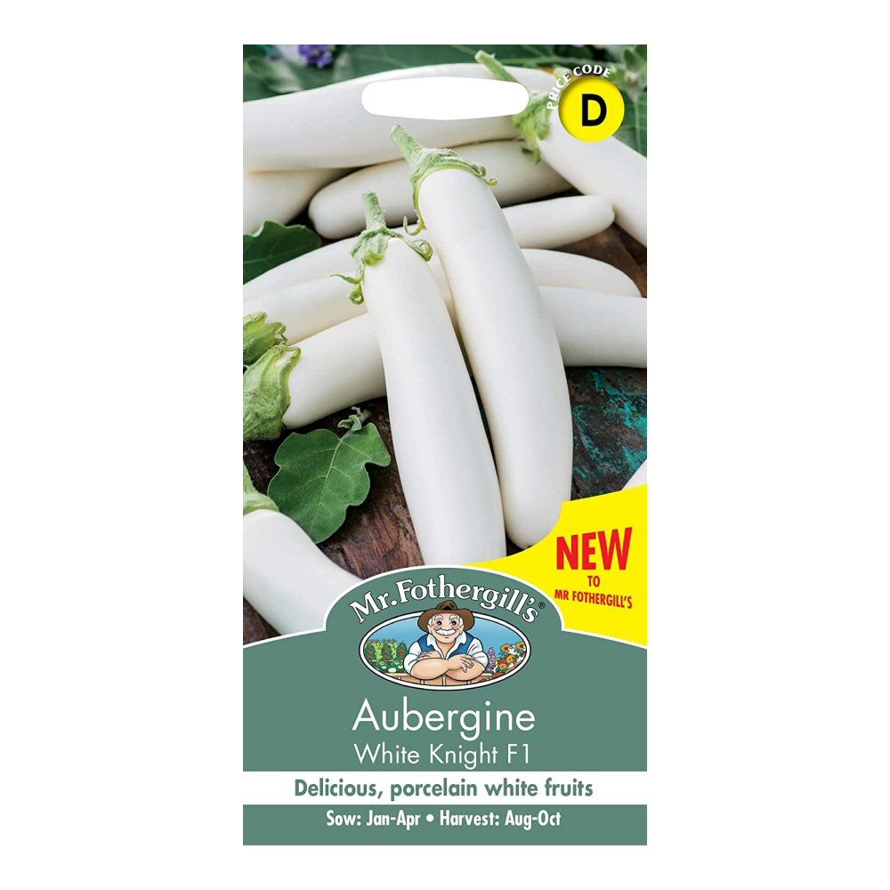 Mr Fothergill's Aubergine White Knight F1 Seeds