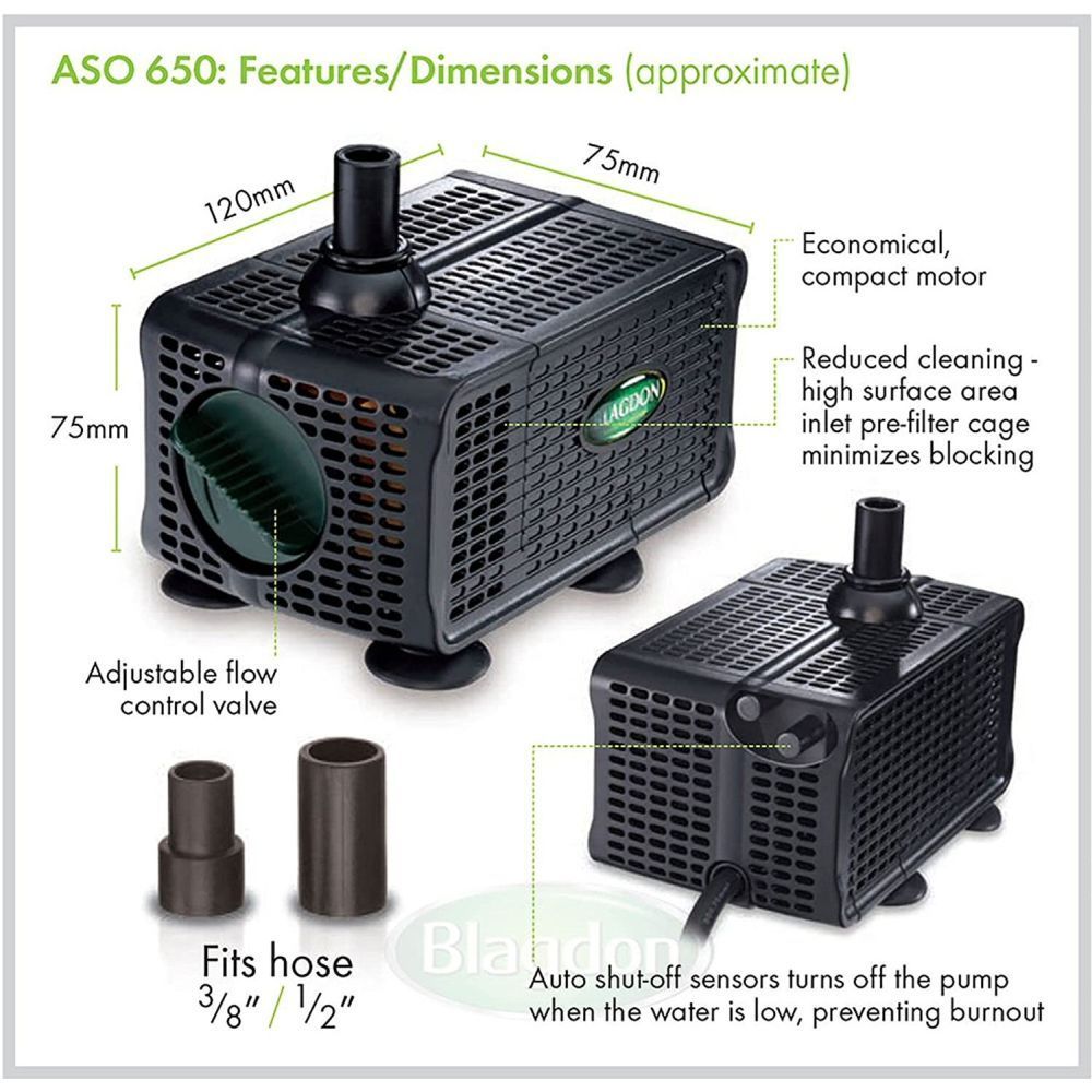 Blagdon 650 Auto Shut-Off Water Feature Pump