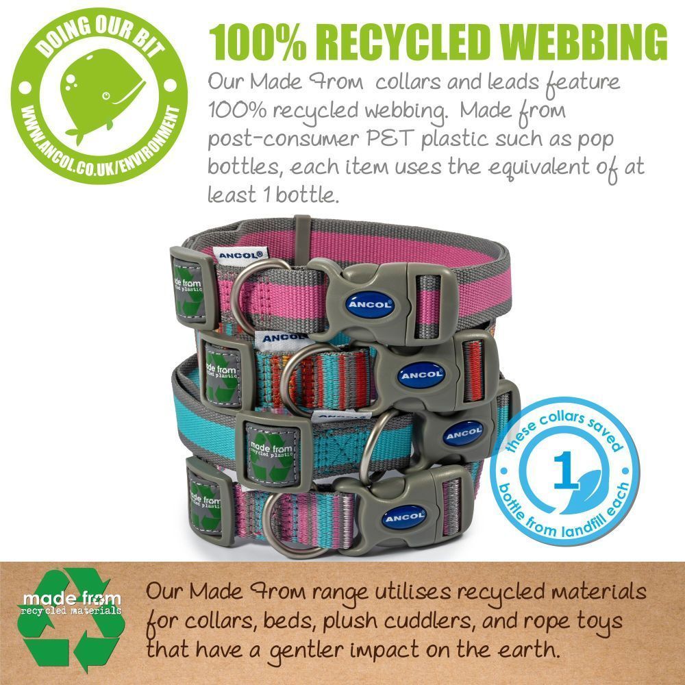 Ancol Made From Pink & Grey Collar Lead