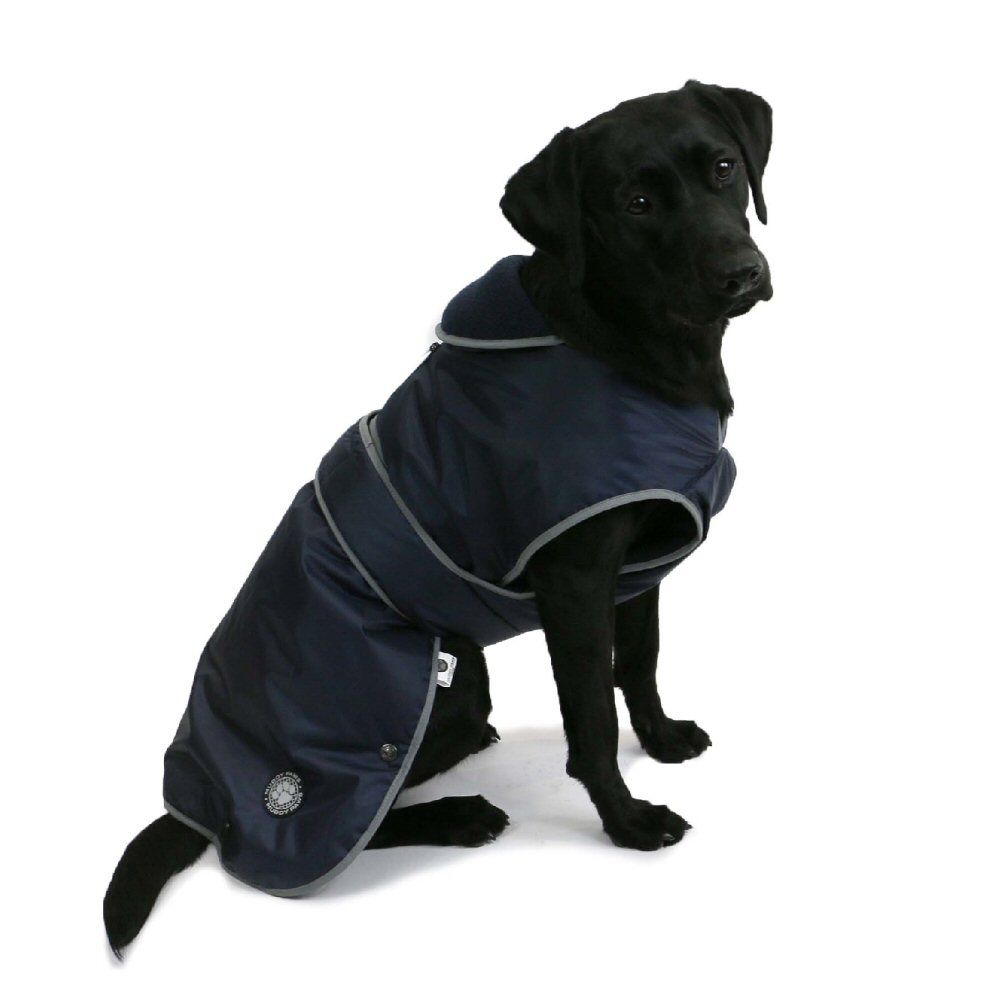 Ancol 30cm Navy Stormguard Dog Coat Small Old Railway Line Garden