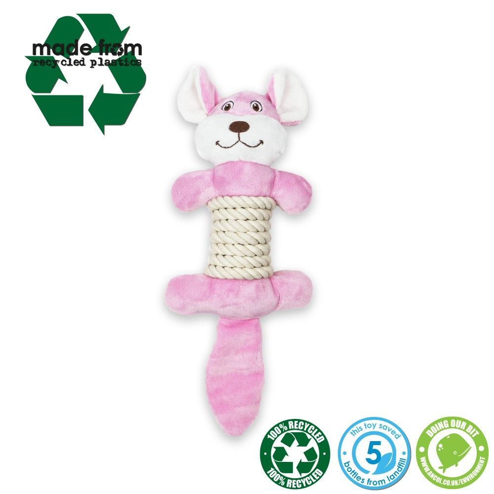 Ancol 40cm Rope Belly Animals Soft Toy (Choice of 3)