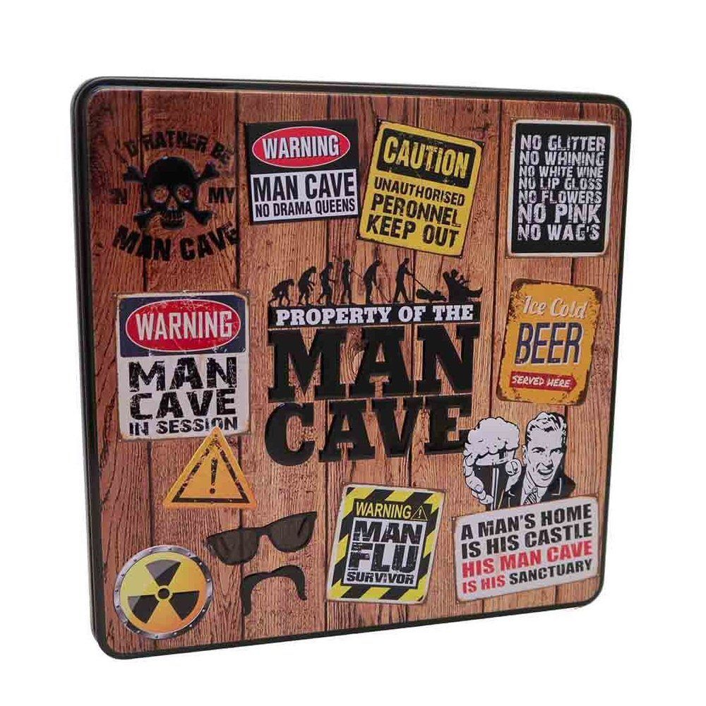 Grandma Wild's 400g Embossed Man Cave Tin with Biscuits