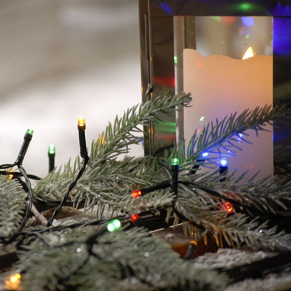 Festive 400 Multi-Coloured Battery Operated String Lights