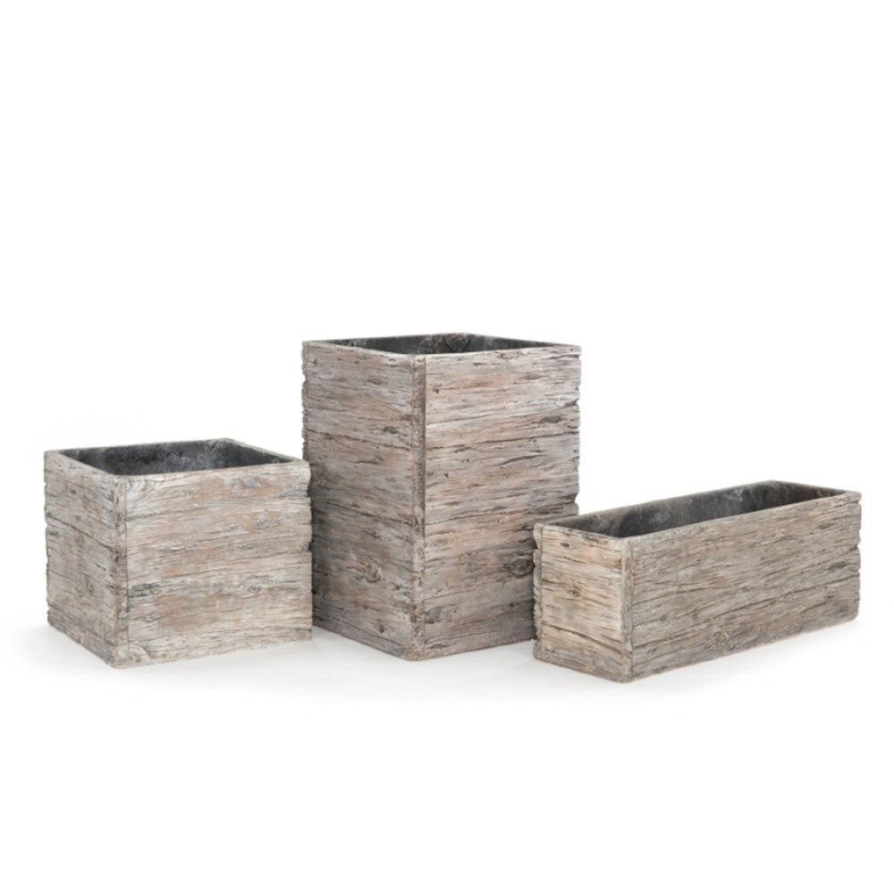 Woodlodge 38cm Tall Driftwood Planter Old Railway Line Garden Centre