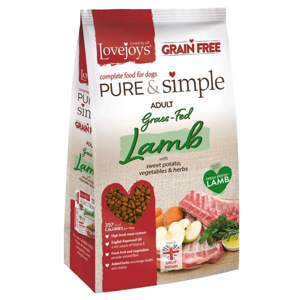 Lovejoys 12kg Pure & Simple Lamb Grain Free Dry Dog Food