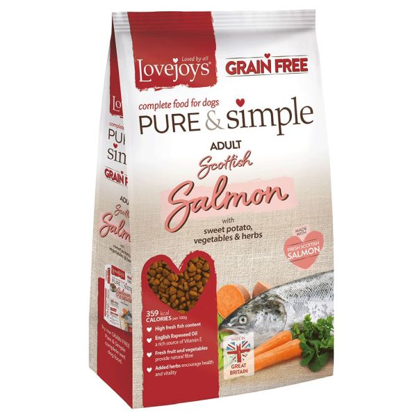 Lovejoys 12kg Pure & Simple Salmon Grain Free Dry Dog Food