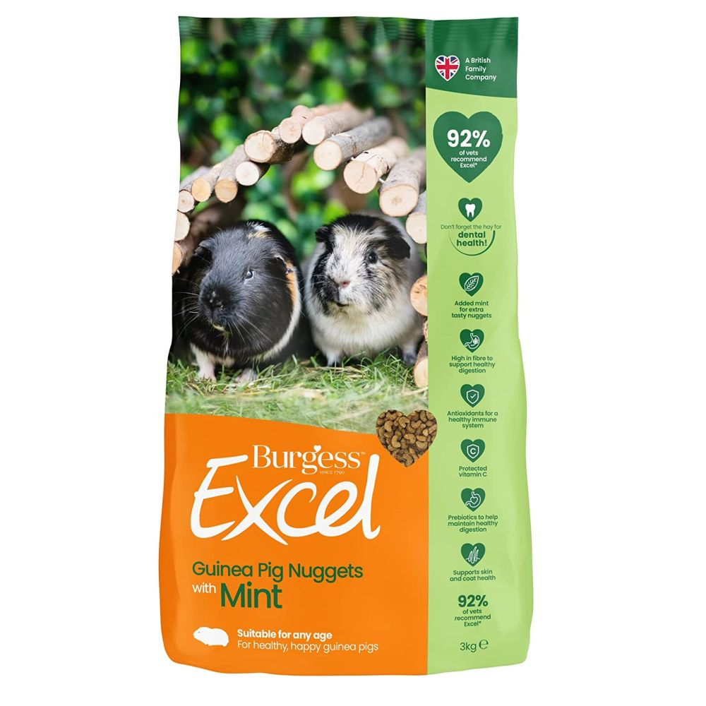 Burgess Excel 3kg Guinea Pig Nuggets with Mint