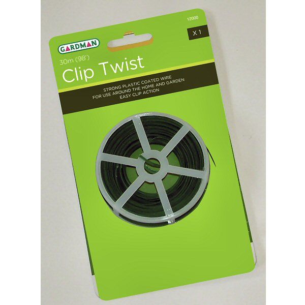 Gardman 30m Plastic Coated Wire Clip Twist Old Railway Line Garden Centre