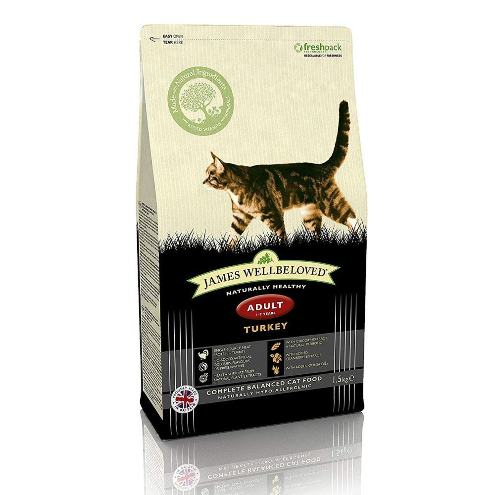 James Wellbeloved 1.5kg Turkey Adult Dry Cat Food