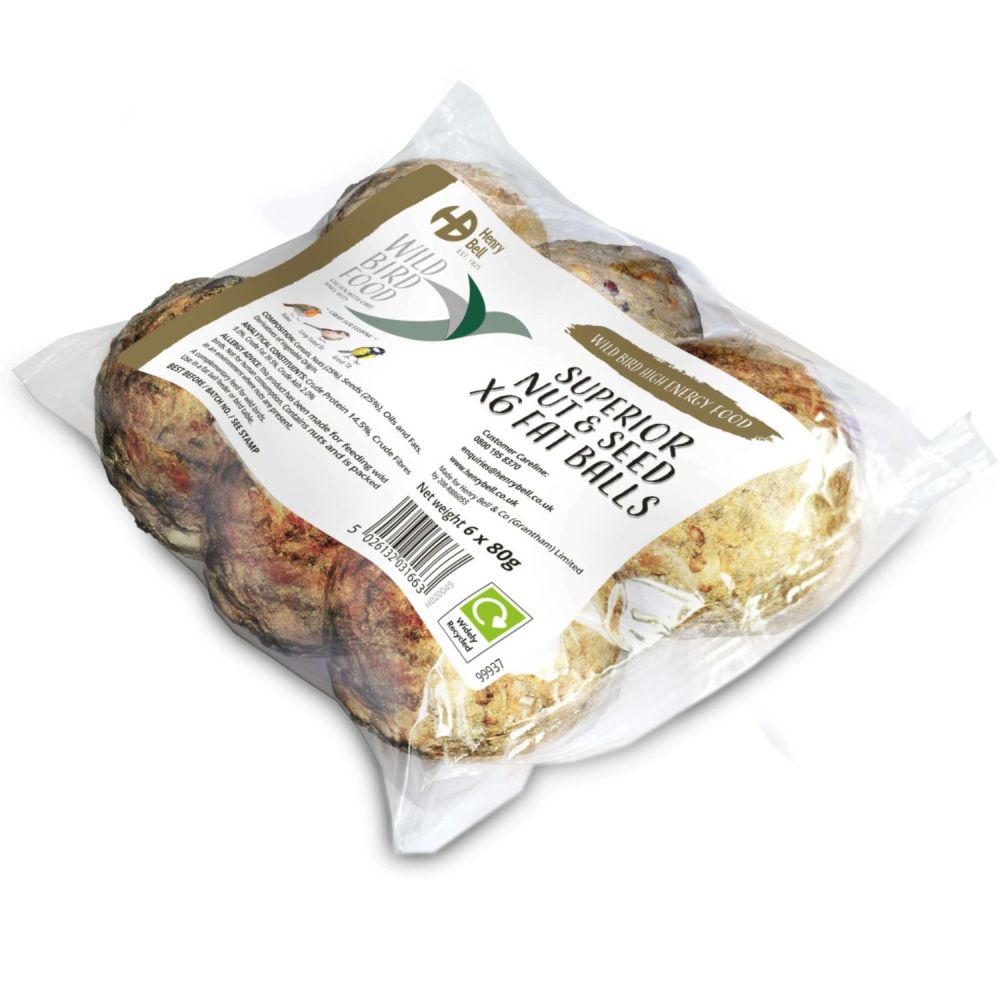 Henry Bell Superior Nut & Seed Fat Balls X6