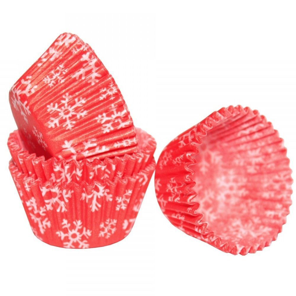 N.J Products Red Snowflake Bun Cases