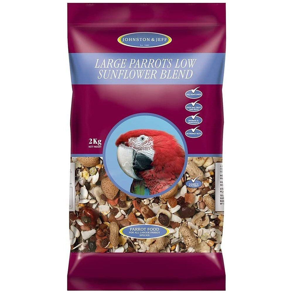 Johnston & Jeff 2kg Low Sunflower Blend Parrot Food
