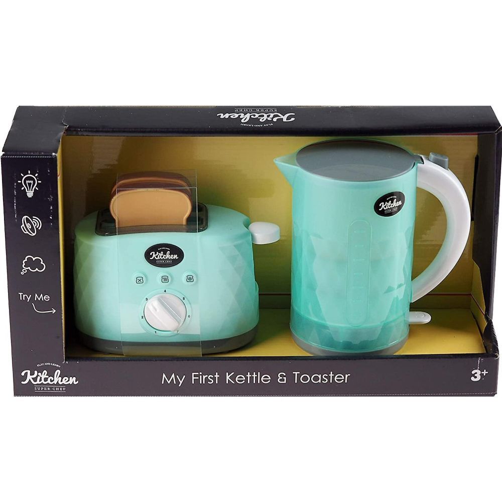 My First Kettle & Pop Up Toaster Set with Light & Sound Old Railway Line Garden Centre