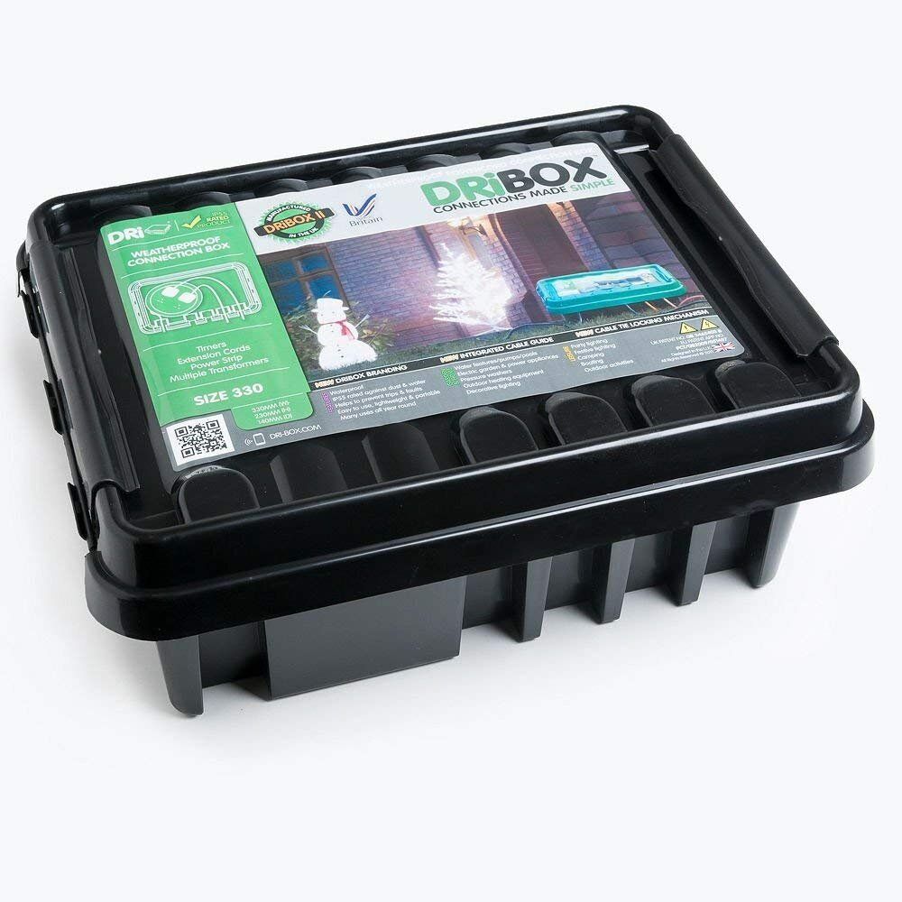 DriBox Black 330 Large Weatherproof Electrics Connection Box