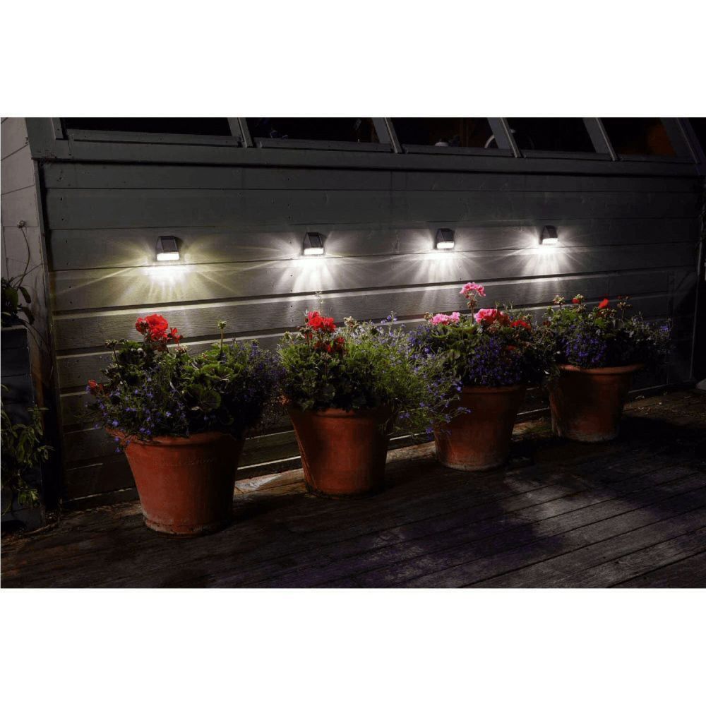 Smart Solar SuperBright Fence, Wall & Post Light - 4 Pack
